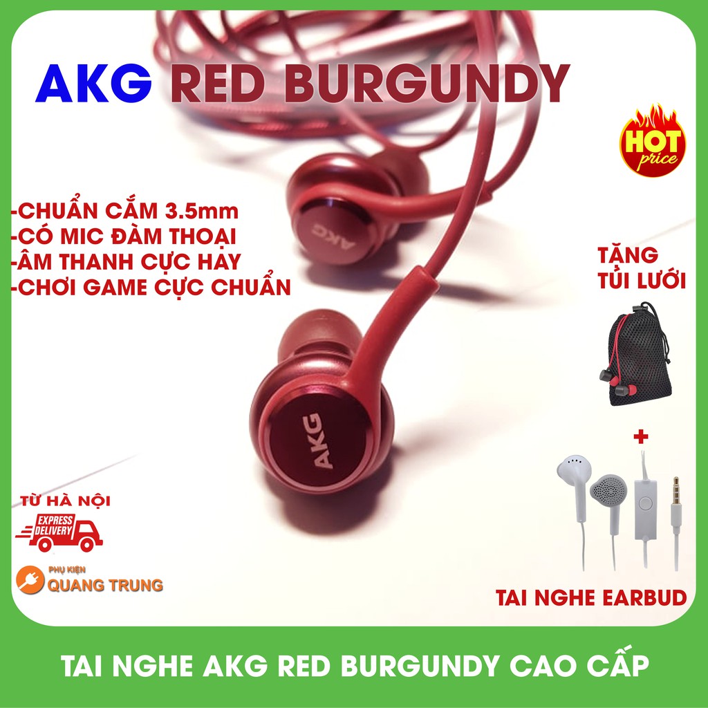 Tai nghe AKG s9/s9plus phiên bản giới hạn ,màu vang đỏ cực đẹp(tặng tai s5830 và túi lưới)