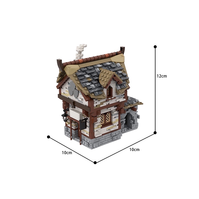 Lego moc 66338 Medieval House bộ lắp ráp ngôi nhà mái ngói thời trung cổ