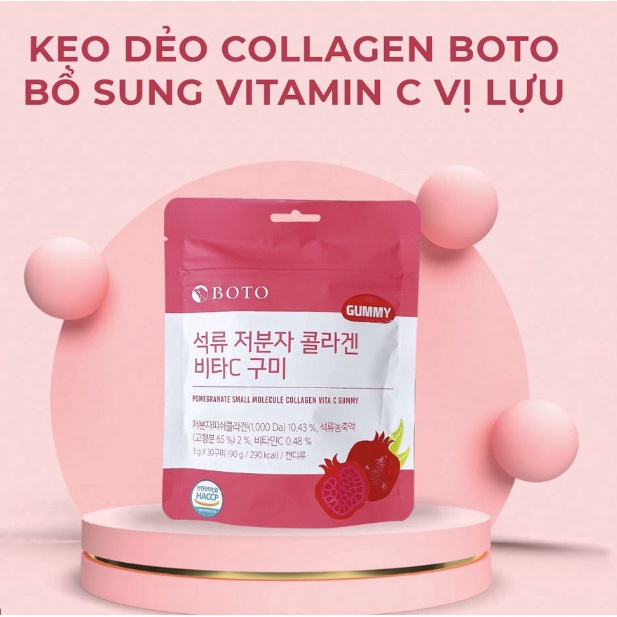 Kẹo dẻo BOTO Collagen Vitamin C Hàn Quốc 90g