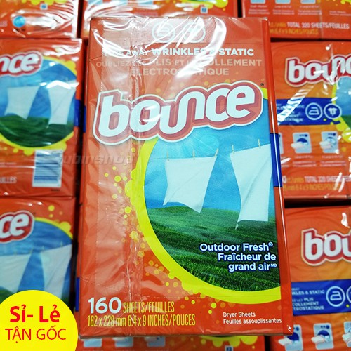 Lốc 2 hộp Giấy Thơm Bounce 4 In 1 Outdoor Fresh ( 2x 160 tờ)