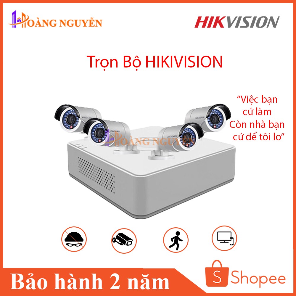 [NHÀ PHÂN PHỐI] (Bộ 1-4 2MP)Trọn Bộ Camera Hikvision 2MP DS-2CE16D0T-IRP HD 1080P - Hàng chính hãng | WebRaoVat - webraovat.net.vn