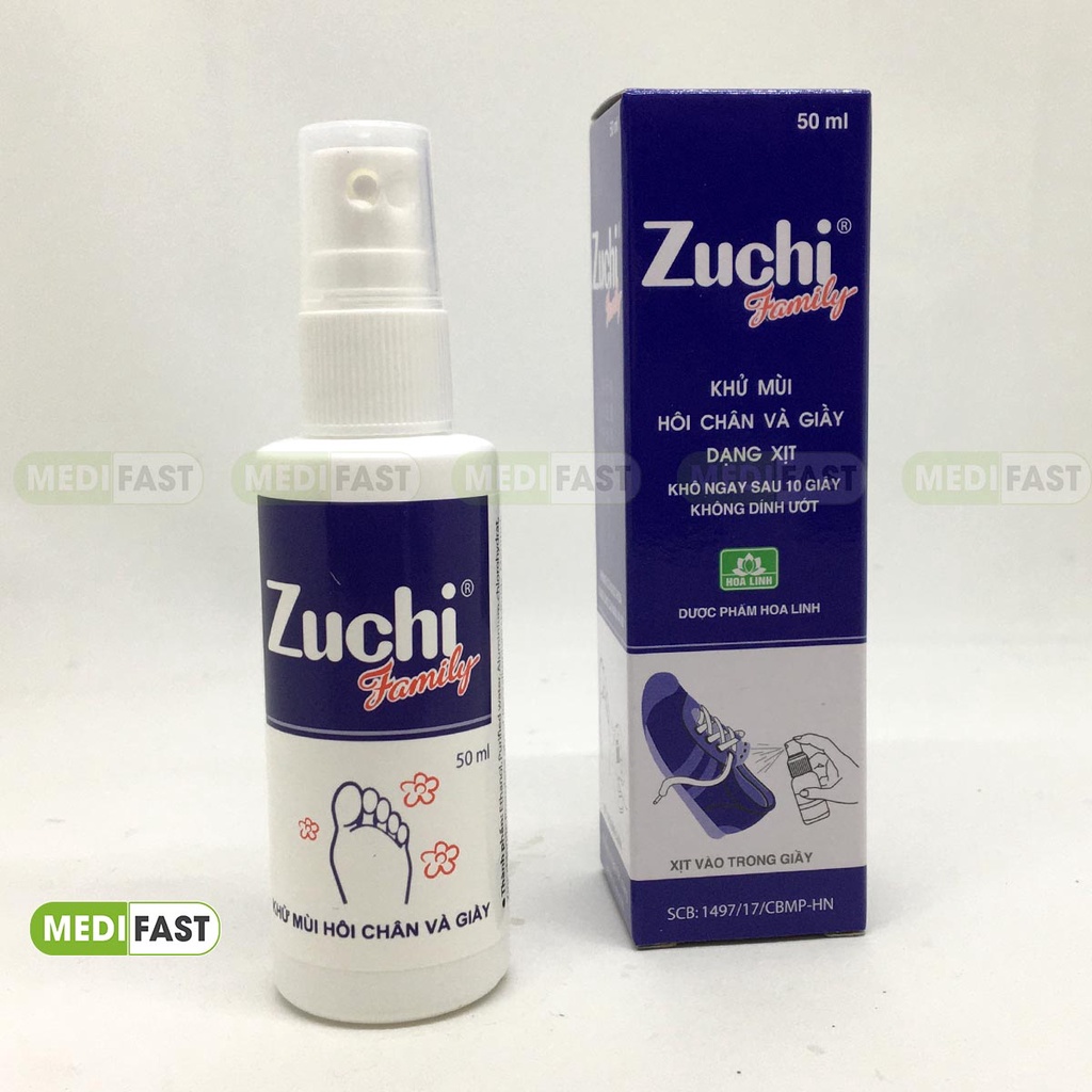 Zuchi giày - xịt khử mùi hôi chân, hôi giày