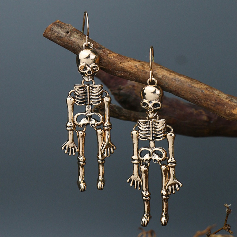 Bông Tai Hình Đầu Lâu Nhiều Màu Sắc Phong Cách Gothic Cho Nữ