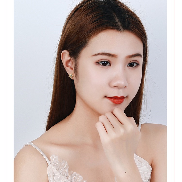 Hoa tai thời trang nữ hình ngôi sao xinh xắn, S925 - HT305