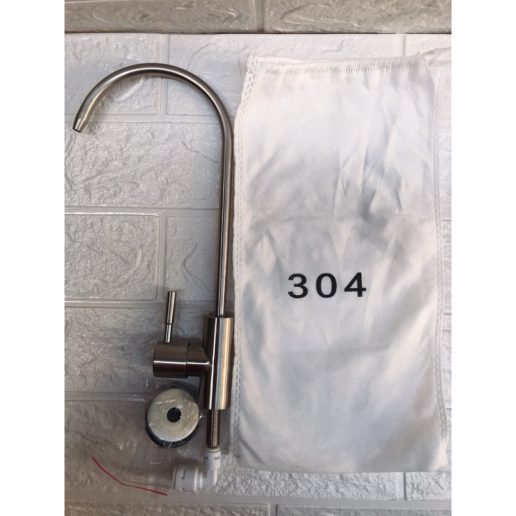Vòi inox 304 nối nhanh ống 6 sang 10. Cho máy RO và Ion kiềm có vòi trên