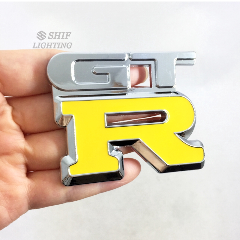 Logo hình chữ GTR bằng kim loại trang trí cho xe hơi NISSAN GTR
