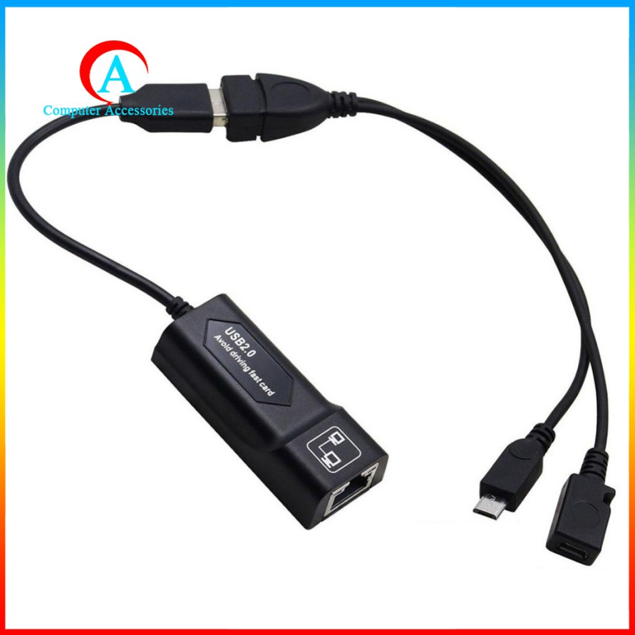 1 Set Micro Usb 2.0 To Ethernet Rj45 Network Lan Adapter Card Thẻ | BigBuy360 - bigbuy360.vn