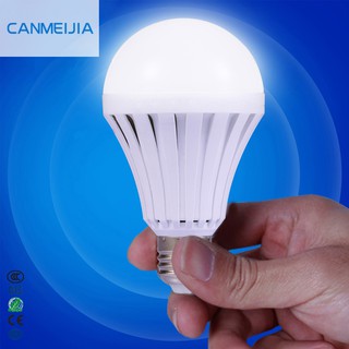 BÓNG ĐÈN LED 5w 12w 30w TÍCH ĐIỆN CANMEIJIA, ĐUÔI XOÁY SIÊU SÁNG, MẤT ĐIỆN TỰ SÁNG 4 GIỜ
