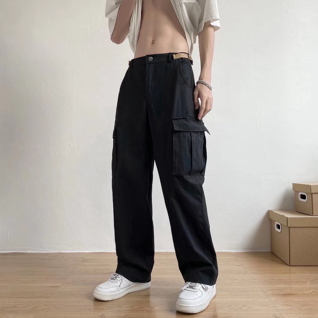 Quần Dài Dáng Suông Rộng Phong Cách Thời Trang Xuân Thu Mới Có Size Lớn M-2XL Cho Nam Giới