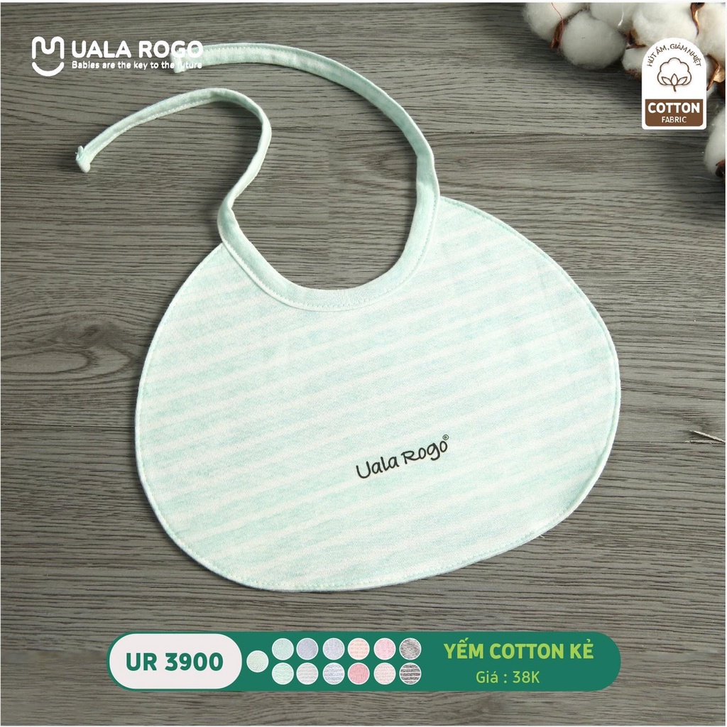 Yếm tròn buộc dây cotton UalaRogo cho bé