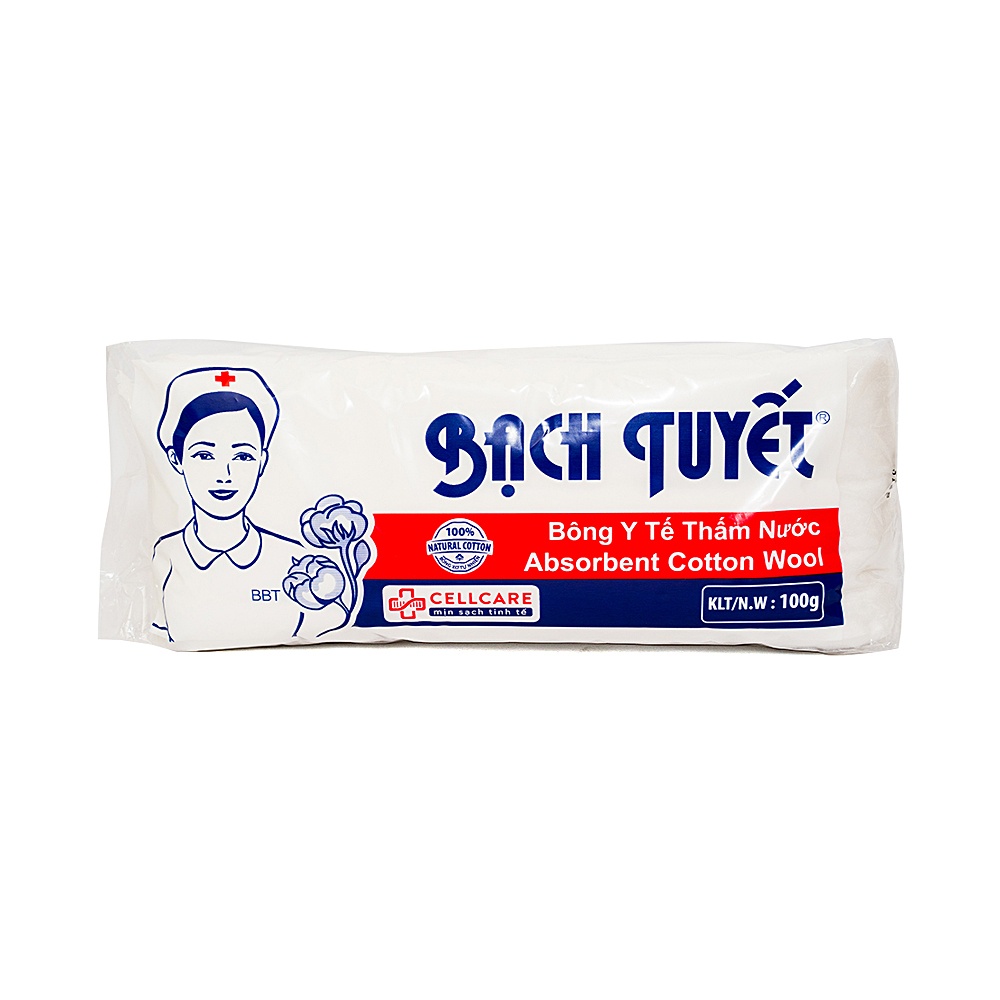 [Mã BMLTA35 giảm đến 35K đơn 99K] Bông y tế Bạch Tuyết thấm nước (100g)