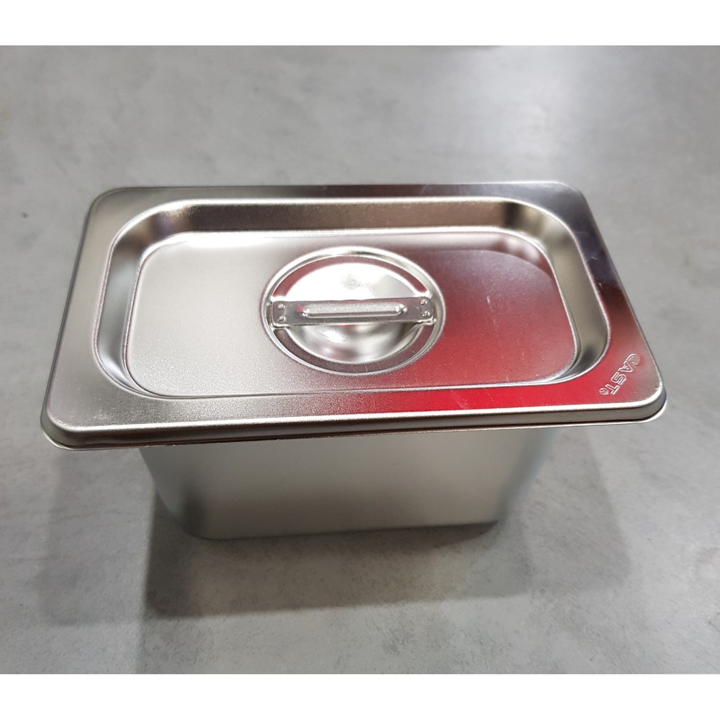 Khay Inox Đựng Thực Phẩm Đựng Thạch Topping Size GN 1/9
