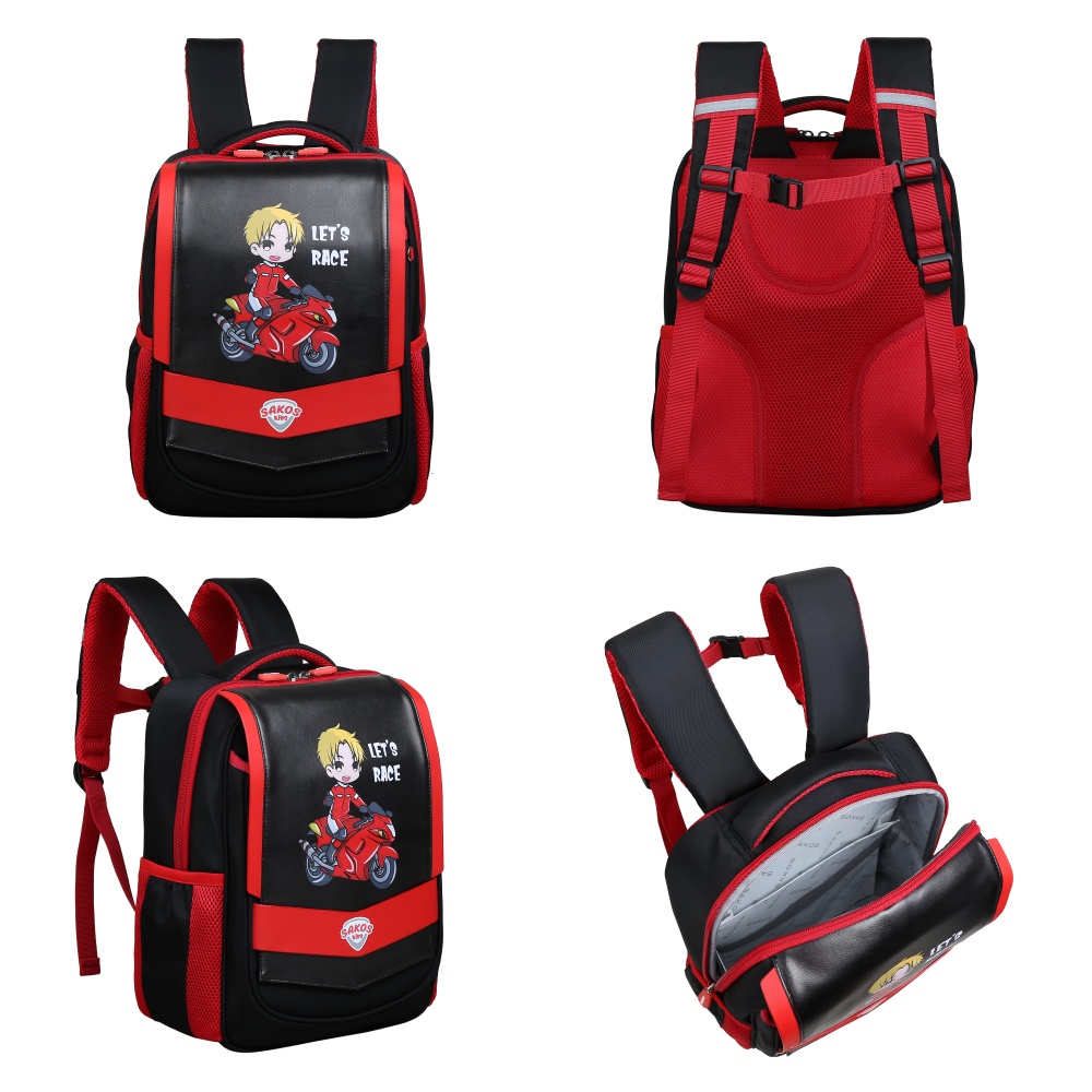 Balo Học Sinh Thời Trang SAKOS KID GENIUS - Họa Tiết Dễ Thương, Siêu Nhẹ, Chống Gù, Bảo Vệ Đôi Vai Và Cột Sống Của Trẻ