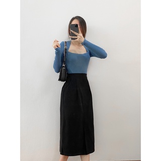 CHÂN VÁY DÀI HÀN QUỐC/ CHÂN VÁY BASIC DÁNG DÀI HÀN QUỐC