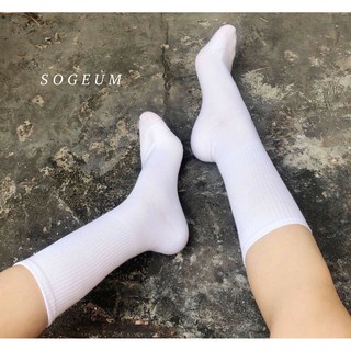 Tất Vỡ Nam Nữ Unisex Thể Thao Đen Trắng Dệt Kim Cao Cấp | Tdshopnt - T01