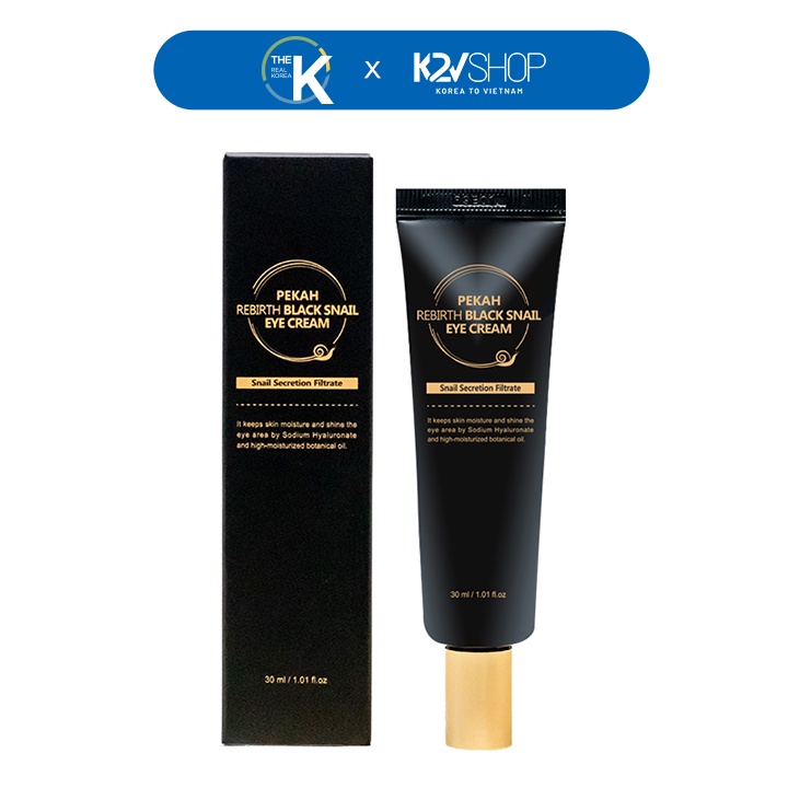 Kem Dưỡng Mắt Ốc Sên Giảm Quầng Thâm Mắt PEKAH THE K REBIRTH BLACK SNAIL EYE CREAM 30ml