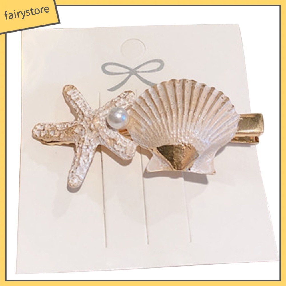 Kẹp tóc họa tiết vỏ sò và sao biển xinh xắn