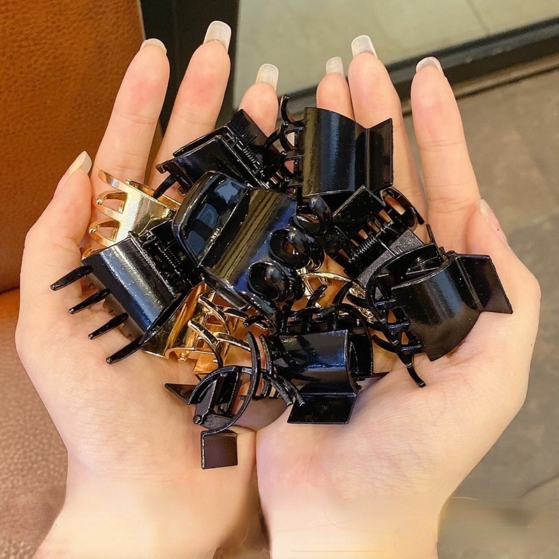 Kẹp tóc kim loại mini màu vàng phong cách Hàn Quốc thời trang dành cho nữ