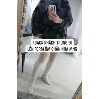 (Có sẵn) Bốt Da Cao Cổ Đến Đầu Gối 5 Phân Bốt Đùi Boots