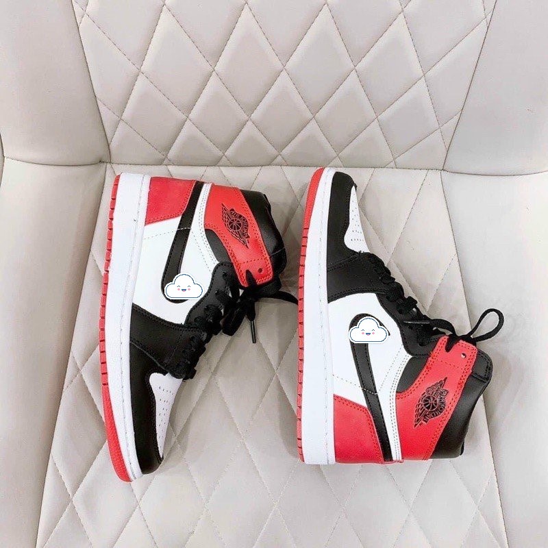 Giày sneaker Jordan 1 cao cổ đỏ đen OG Bred toe thời trang nam nữ loại đẹp 2021 tặng kèm full box bull PK19_Store