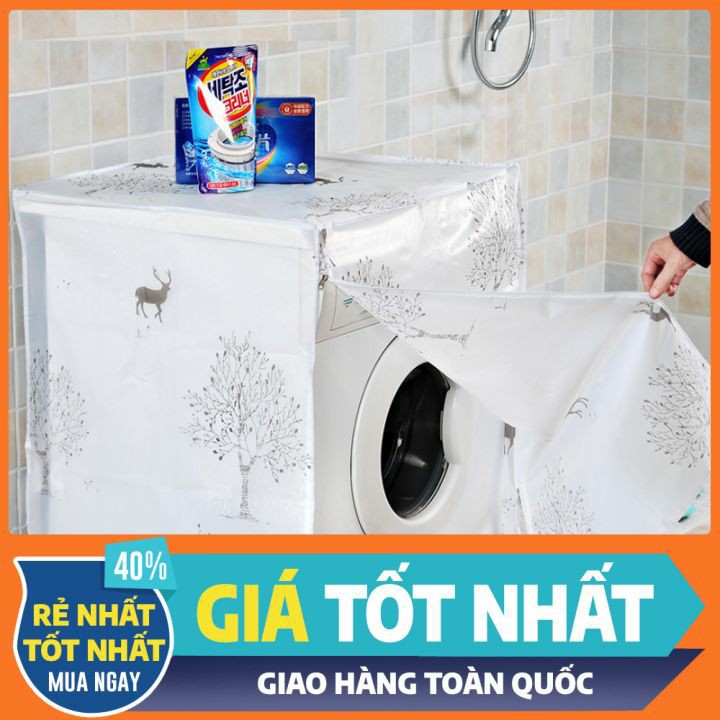 Áo Trùm Máy Giặt Cửa Trên Và Cửa Dưới Loại Dày Lớn 8kg - 11kg