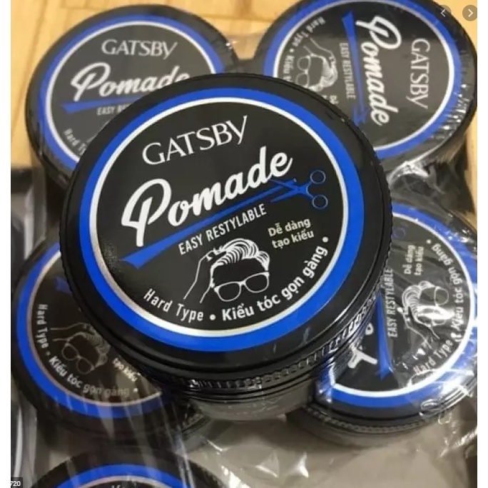 Sáp vuốt tóc nam GATSBY EASY RESTYLABLE POMADE HARD TYPE 65G