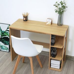 Bàn làm việc ✨ HOT ✨ Bàn học kèm kệ sách đa năng gỗ lắp ghép