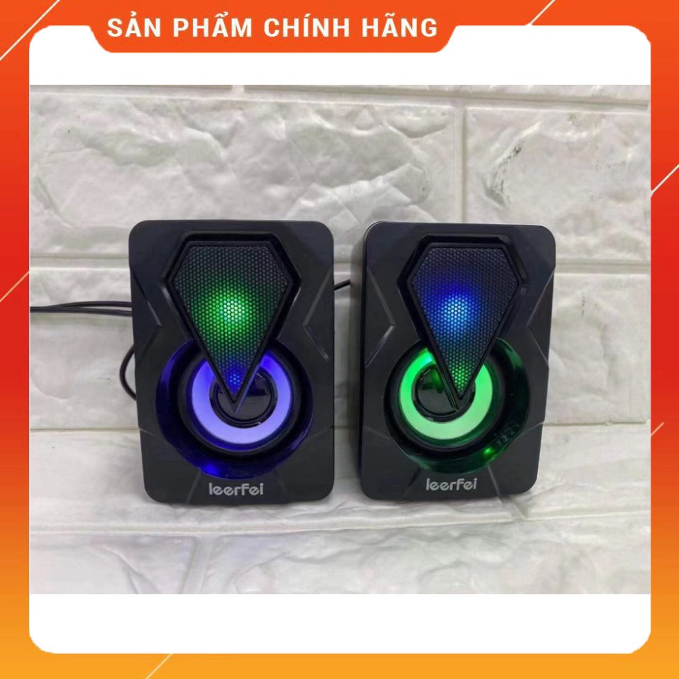 (Mới về) Loa mini 2.0 LeerFei YST-1046 - Loa vi tính mini LED RGB bảo hành 1 tháng | giá cực rẻ