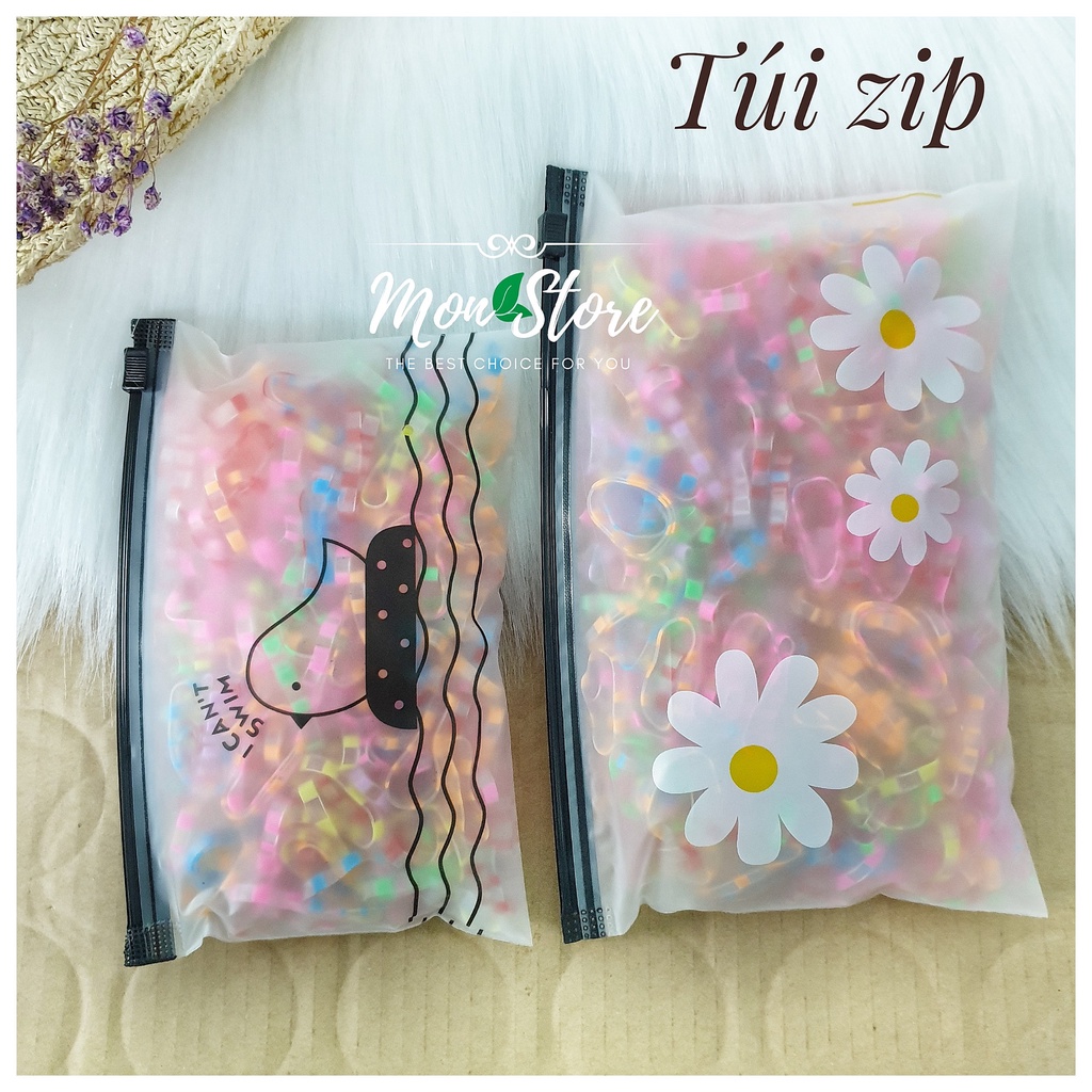 Thun cột tóc MÀU ĐỨT KHÚC mix màu xinh xắn