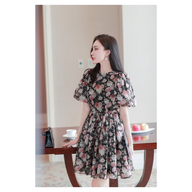 ĐẦM VOAN XÒE HOA LỤA SIÊU XINH XẮN TÔN DÁNG SANG CHẢNH CHO CÁC NÀNG