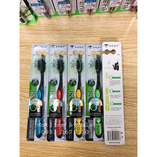 Bàn chải đánh răng Bossi 921 Hàn Quốc - Bàn chải than tre hoạt tính _D057