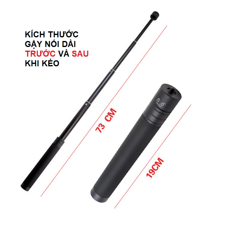 Tay cầm nối dài gimbal DJI Osmo Mobile bằng hợp kim cao cấp có thể điều chỉnh độ dài