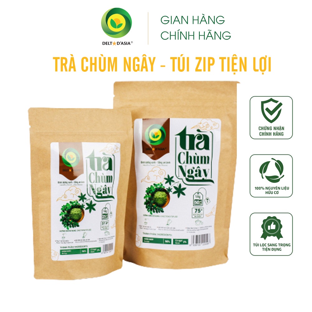 TRÀ CHÙM NGÂY – Tăng cường trao đổi chất thương hiệu cao cấp Delta D'Asia túi zip