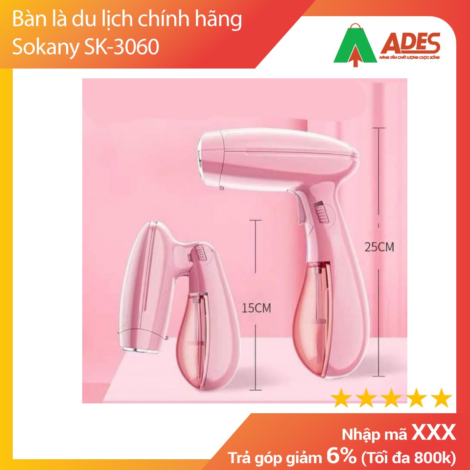 [Mã 154ELSALE2 giảm 7% đơn 300K] Bàn ủi hơi nước cầm tay Sokany SK-3060 - Chính hãng - Bảo hành 6 Tháng