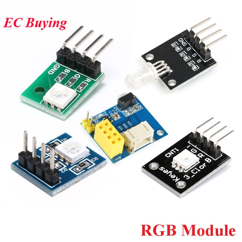 Bảng Mạch Cảm Biến Đèn LED RGB ESP8266 ESP01 ESP-01 WS2812 5050 SMD 3 Màu Dành Cho Arduino KY-016-009