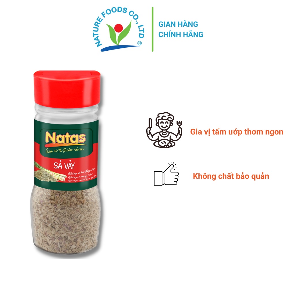Sả vảy Natas Hũ 40g - Gia vị nấu ăn chế biến thực phẩm
