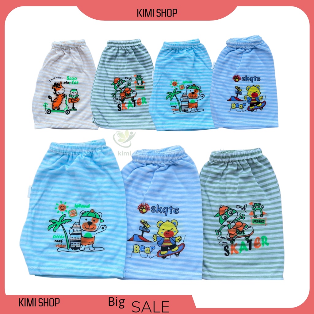 Sét 10 quần chục đùi cộc cotton co dãn cho bé trai bé gái trẻ sơ sinh size đến 8kg kimi