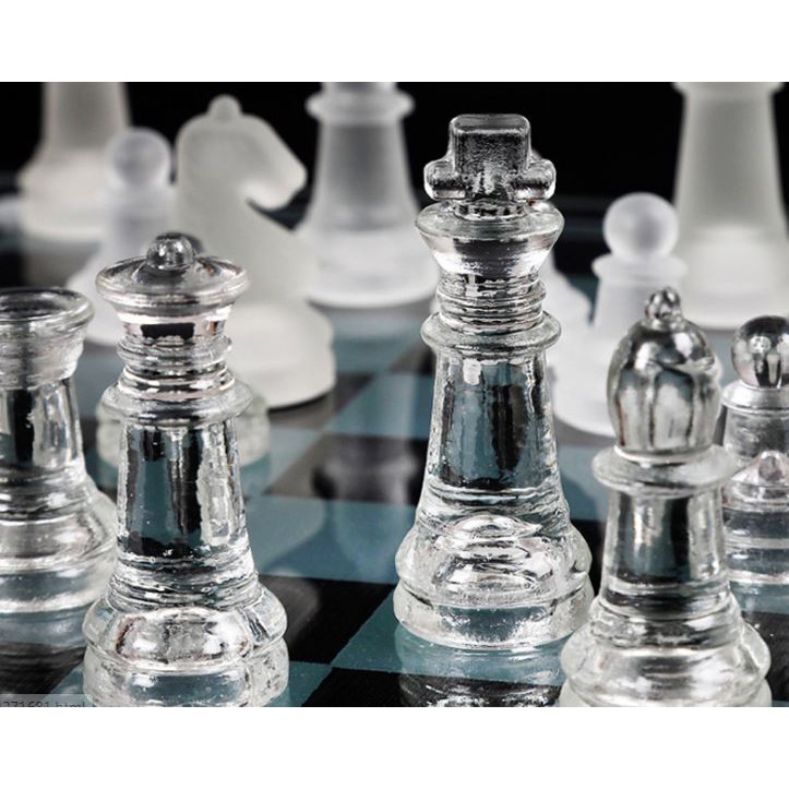 Cờ vua thủy tinh Glass Chess bản đẹp 35cm x 35cm