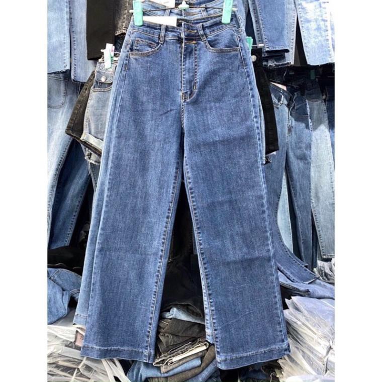 HOT Quần jeans cạp cao ống đứng chất jeans giãn- shop tự chụp