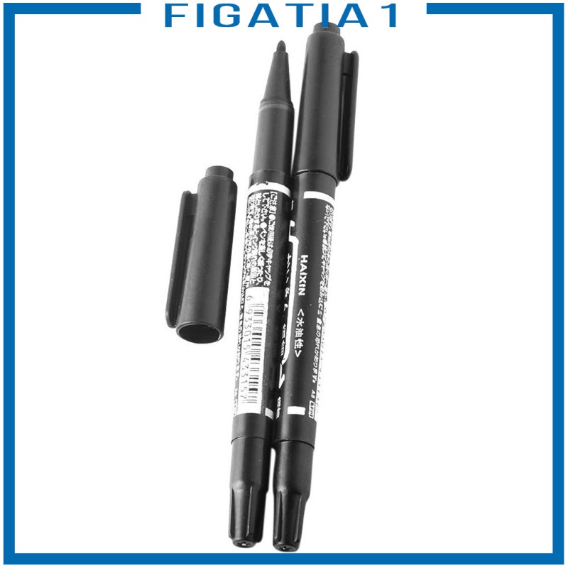 Set 10 Bút Đánh Dấu Hai Đầu Màu Đen Chống Thấm Nước figatia1