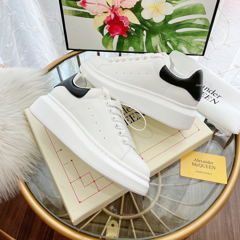 GIÀY sneaker MCQ,  McQueen nam nữ cao cấp gót đen da, nhung  dây lụa cao cấp sezi 36_ 43