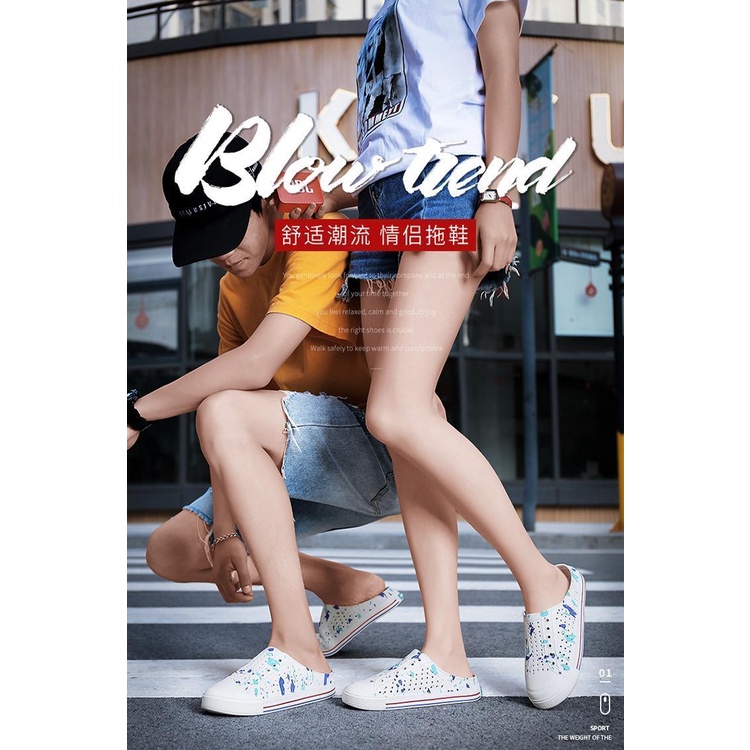 Xăng đan Đế Bằng Chống Trượt Họa Tiết Graffiti Thời Trang Mùa Hè Dành Cho Nam