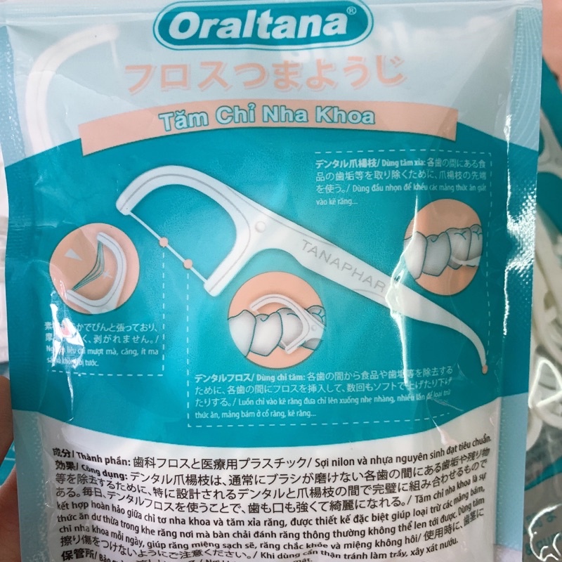 Tăm chỉ nha khoa Nhật Bản gói 80 , 50 chiếc