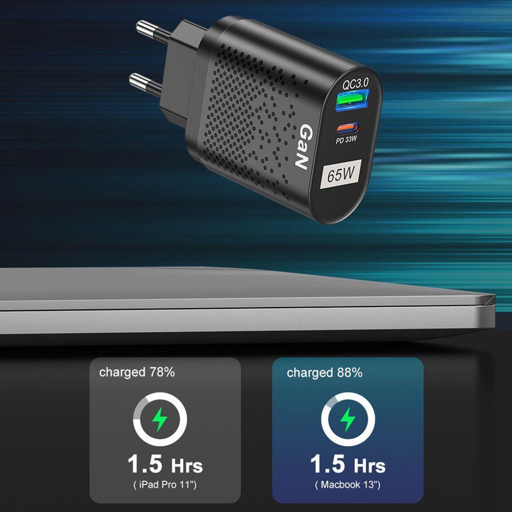 BEBETTERM Tẩu Sạc Nhanh Cổng Type C Kép Cho Huawei Xiaomi Samsung