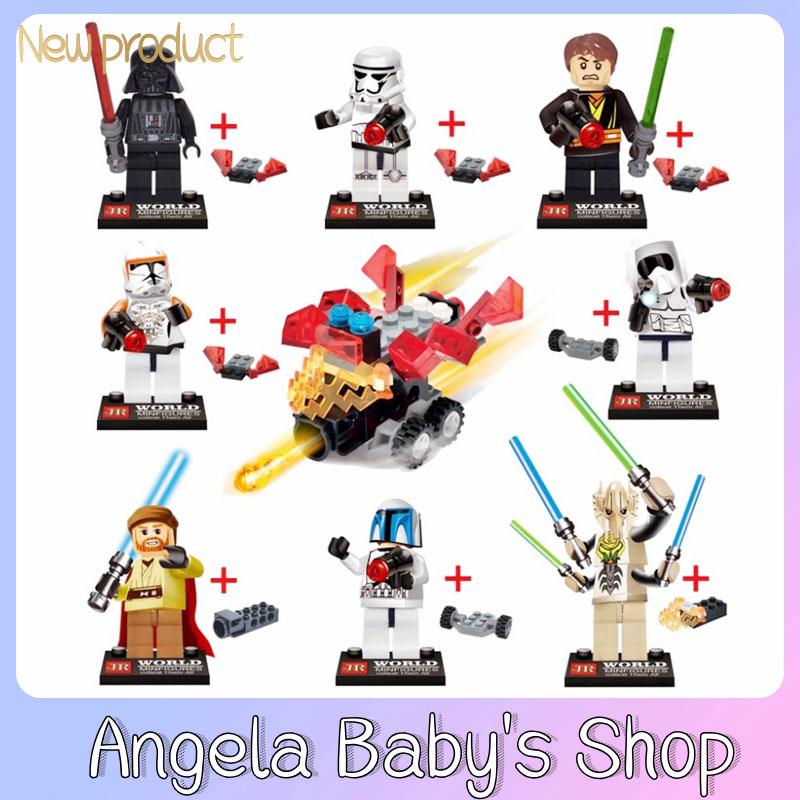 JR763 Star Wars Stormtrooper Black Warrior Blocks Dolls 7th Generation 8 in 1 Chariots Hot Sale