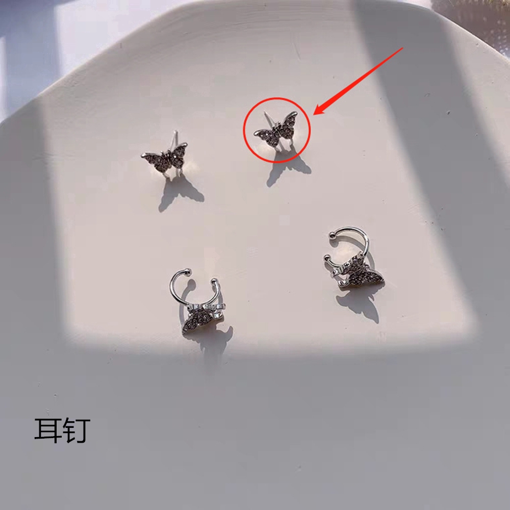 Bông Tai Hình Bướm Đính Đá Sang Trọng COD