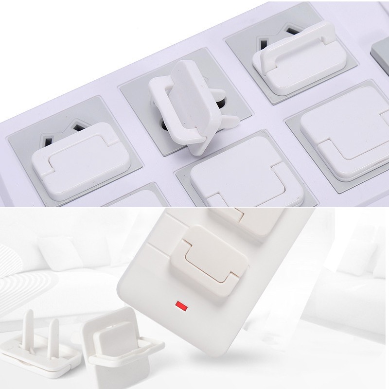 COMBO 10 Nút Bịt Ổ Điện Chống Giật, Có Khóa Chốt An Toàn Tiện Dụng Cho Gia Đình Có Bé Nhỏ