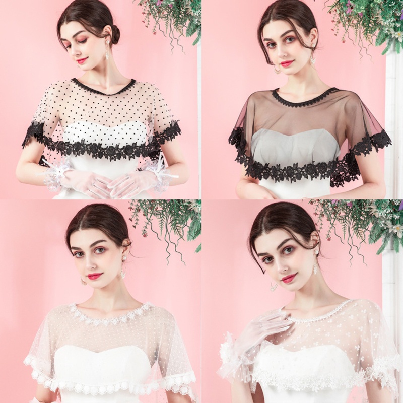 Áo Choàng Ren Phối Vải Mỏng Thời Trang Dành Cho Nữ