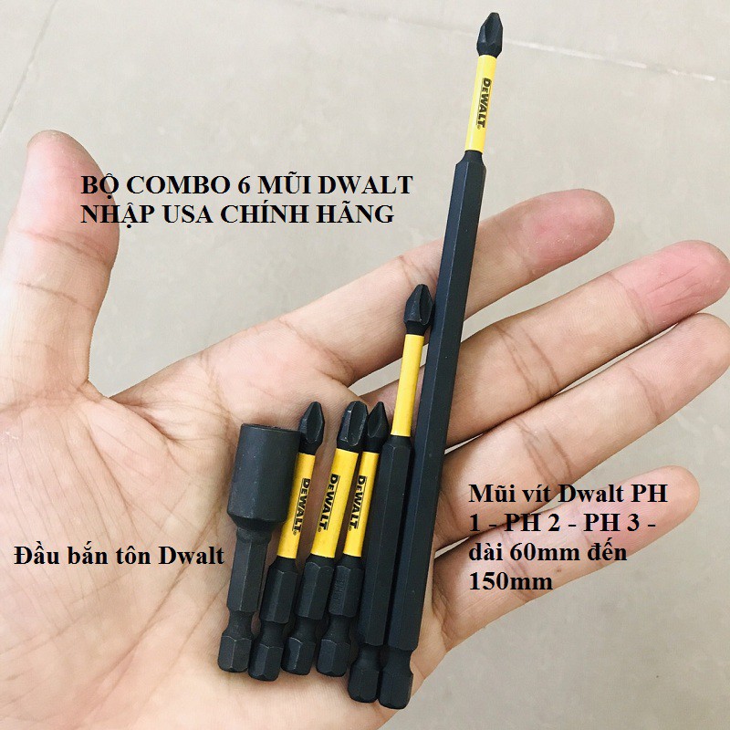 Bộ Combo 6 Món Mũi Vít DeWalt Có Từ Nhập