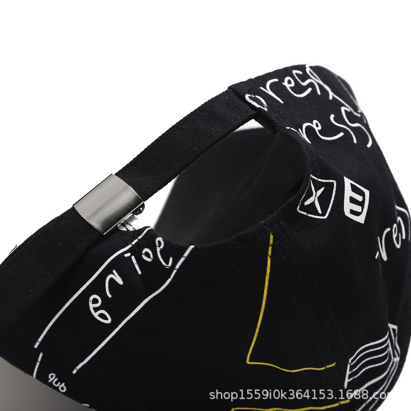 Mũ lưỡi trai LINJW họa tiết Graffiti phong cách Hàn Quốc 2021 cho cả nam và nữ